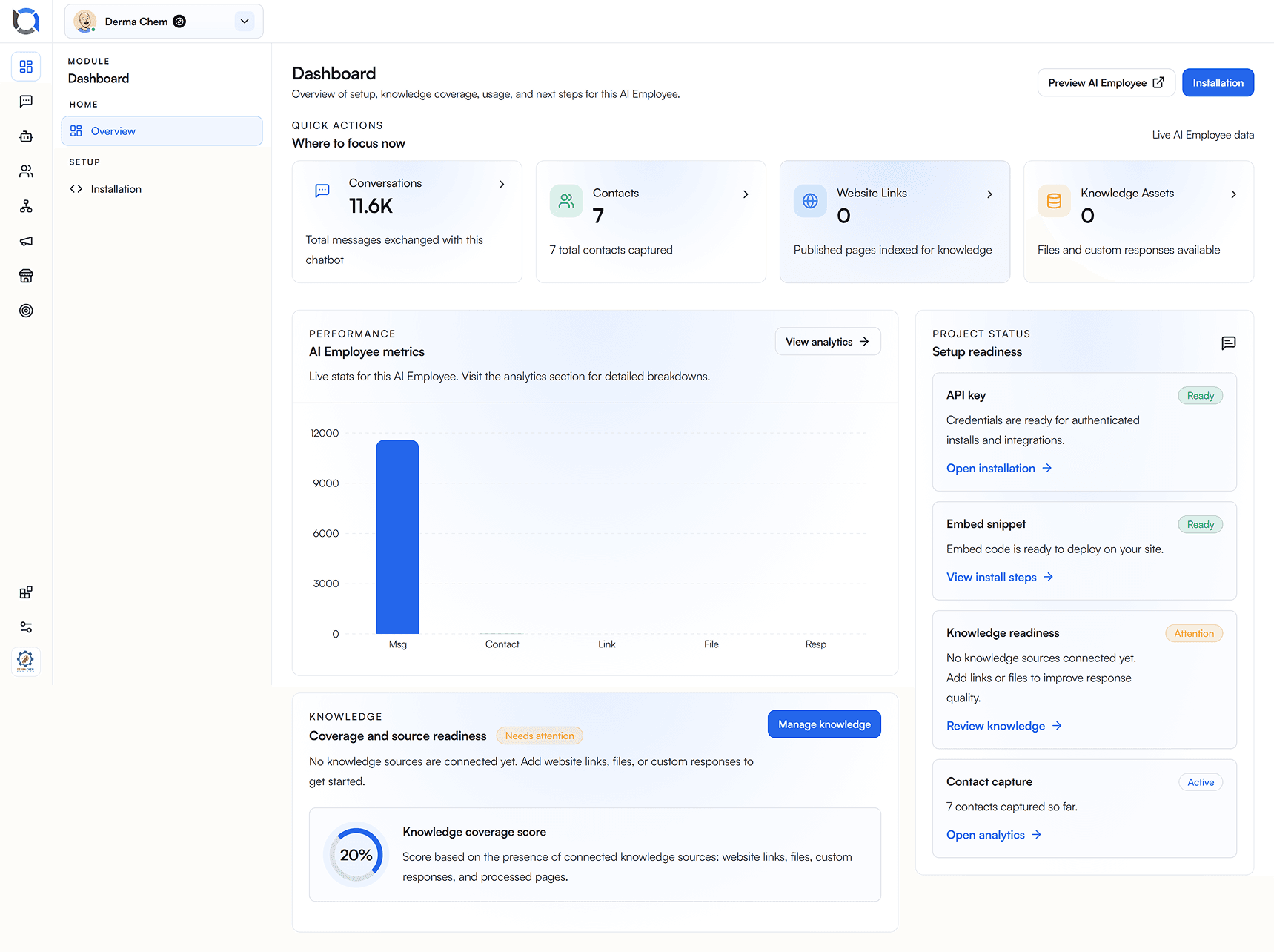 Offlo workspace for SaaS revenue conversations