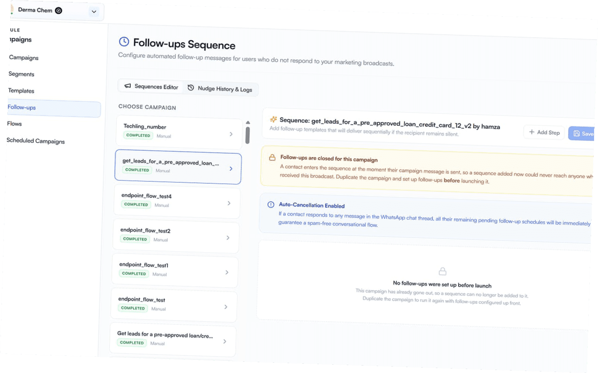 Appointment reminder sequence inside Offlo
