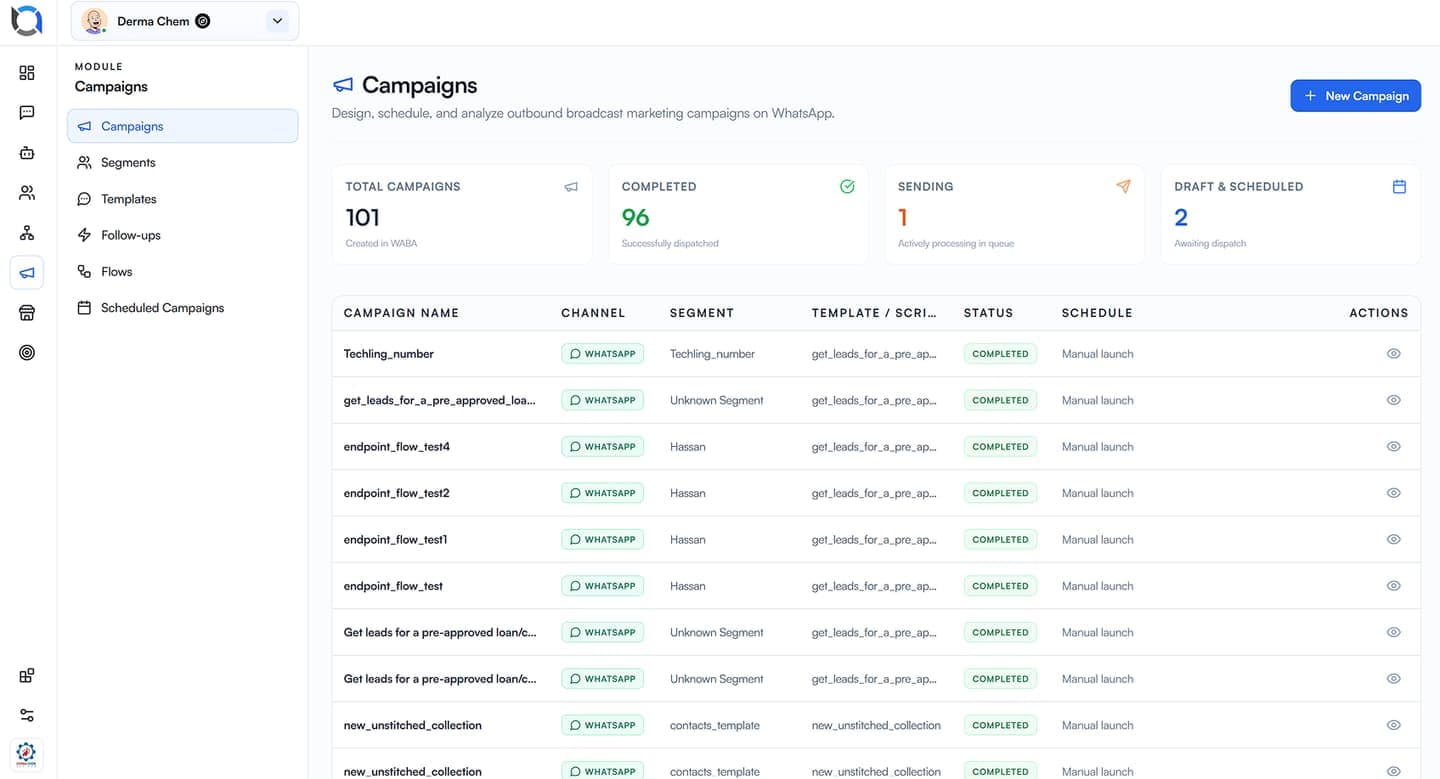 Reusable audience and campaign builder in Offlo
